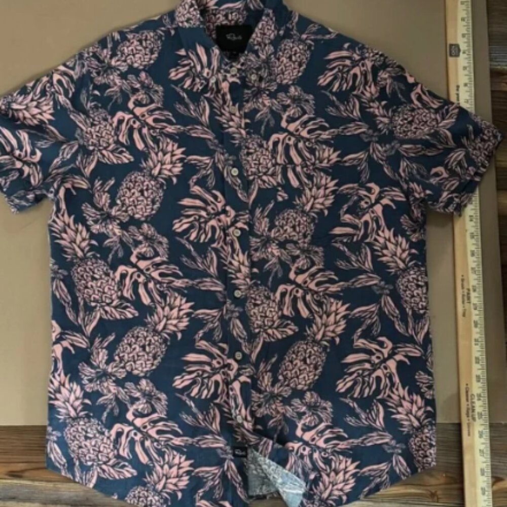 Rails Blue and Pink Casual Button Down Shirt